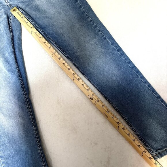 THE PERFECT JEAN NYC Stretch Slim Fit Jeans Mens 30X30 (Actual 31x29) Light Blue - Picture 10 of 13